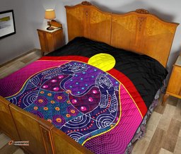 premium quilt aboriginal sublimation dot pattern style violet