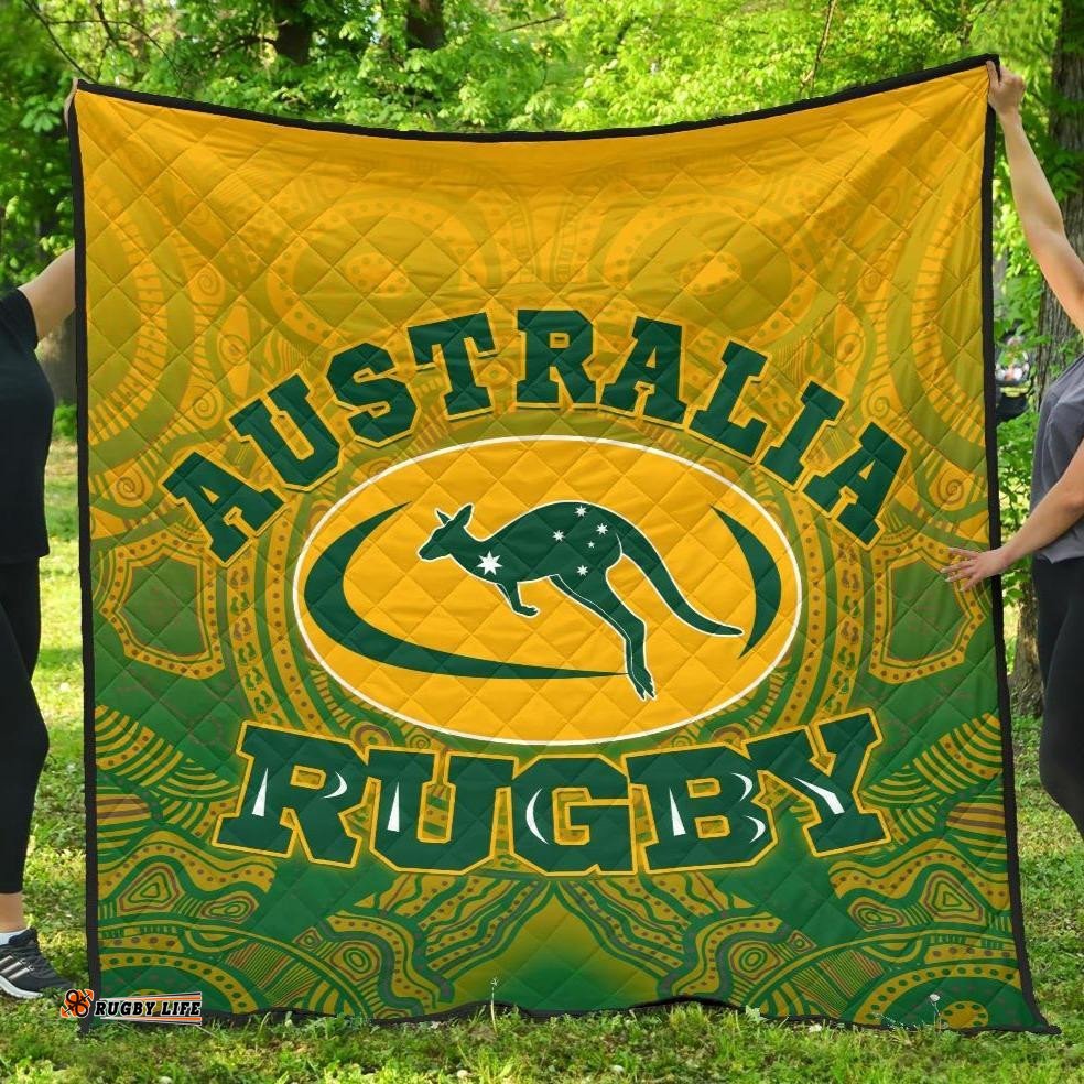 aboriginal premium quilt australia rugby and coat of arms ver02