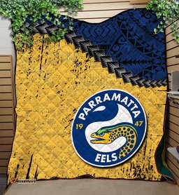 parramatta eels premium quilt grunge polynesian tattoo nrl