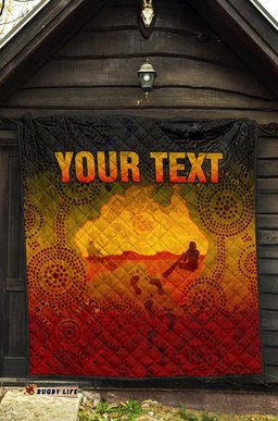 custom aboriginal premium quilt australian map with indigenous color