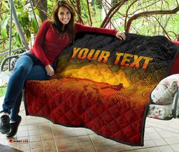 custom aboriginal premium quilt australian map with indigenous color