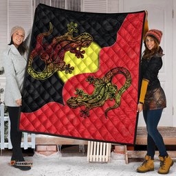 aboriginal flag mix lizard premium quilt