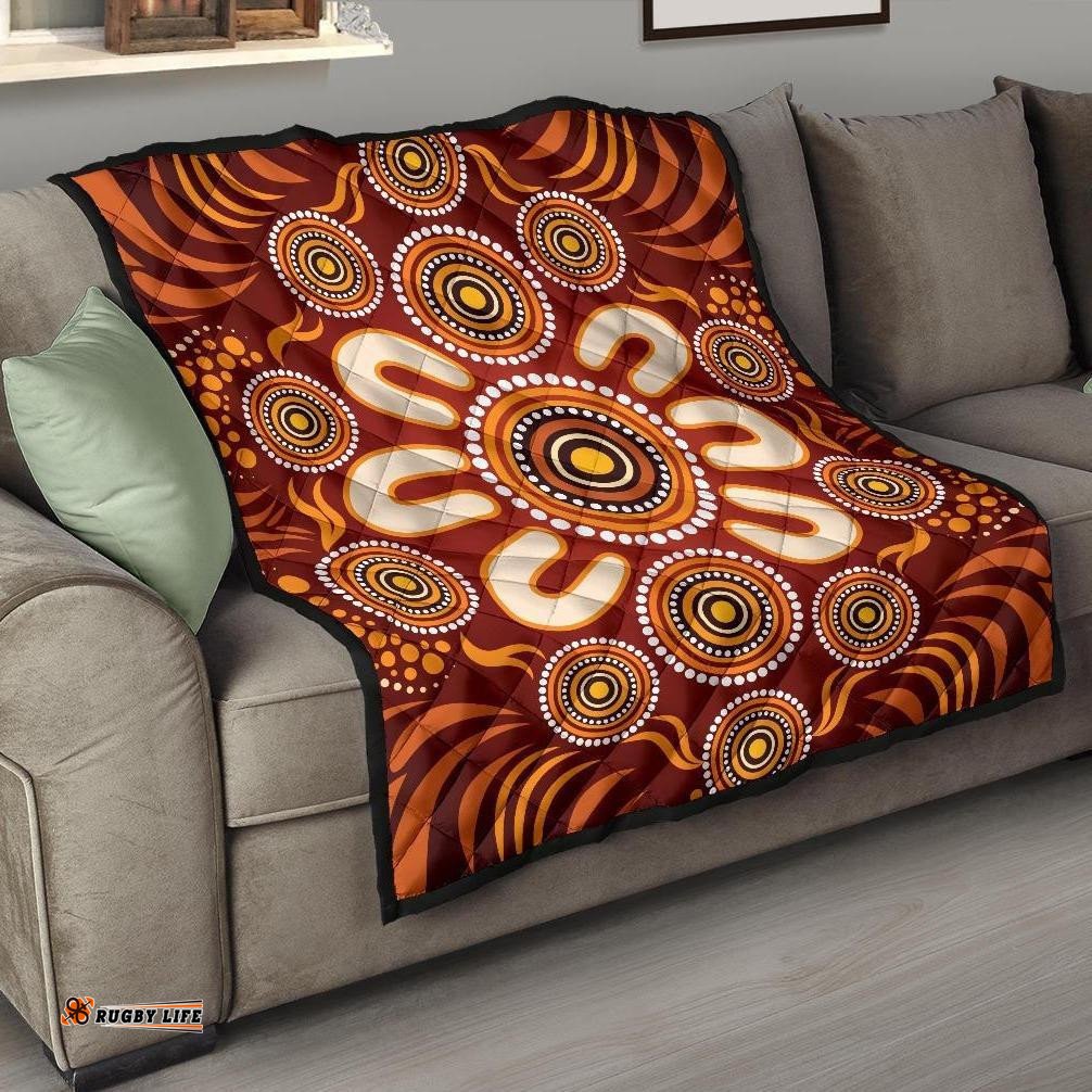 aboriginal premium quilt circle flowers patterns ver03