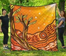 aboriginal premium quilt tree on the hill