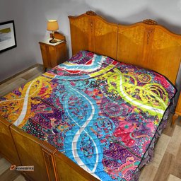 aboriginal art colorful vibes premium quilt indigenous