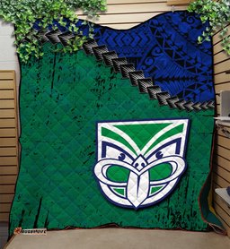 new zealand warriors premium quilt grunge polynesian tattoo nrl