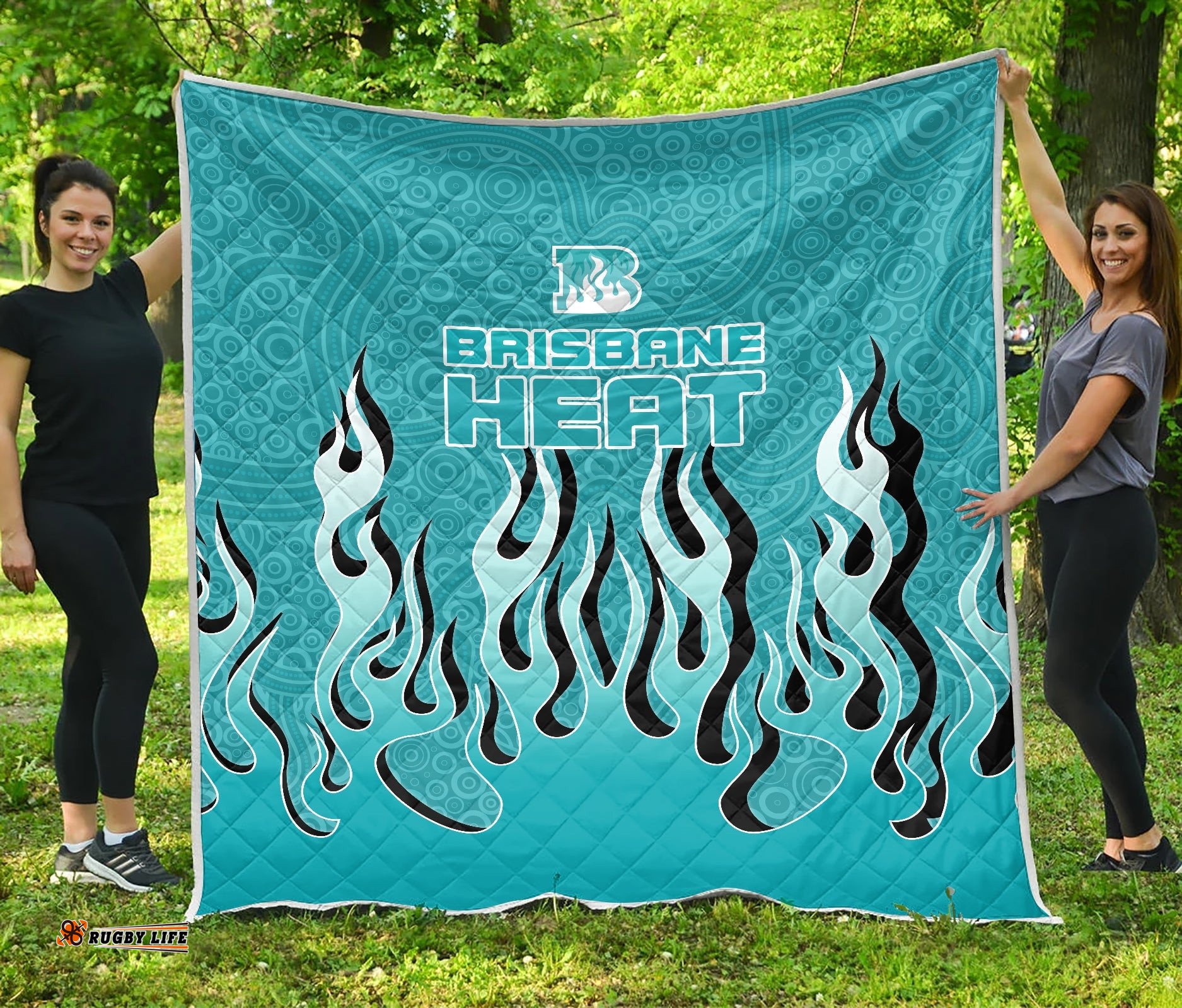 brisbane heat quilt aboriginal style of dot fire