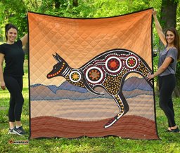 premium quilts kangaroo quilts aboriginal dot painting