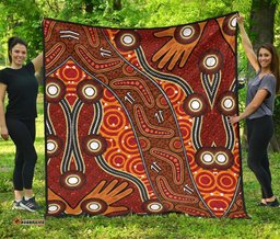 aboriginal premium quilt indegenous dot painting art 03