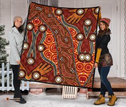 aboriginal premium quilt indegenous dot painting art 03