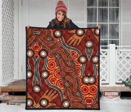 aboriginal premium quilt indegenous dot painting art 03