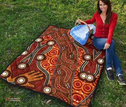 aboriginal premium quilt indegenous dot painting art 03