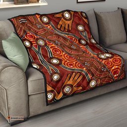 aboriginal premium quilt indegenous dot painting art 03