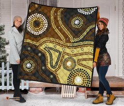 aboriginal premium quilt australia brown dot painting art