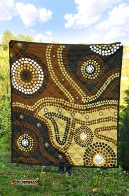 aboriginal premium quilt australia brown dot painting art