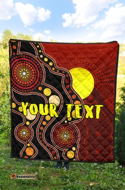 custom premium quilt australia aboriginal lives matter flag