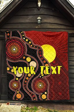 custom premium quilt australia aboriginal lives matter flag