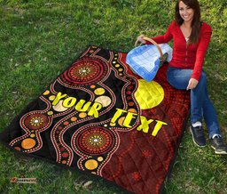 custom premium quilt australia aboriginal lives matter flag
