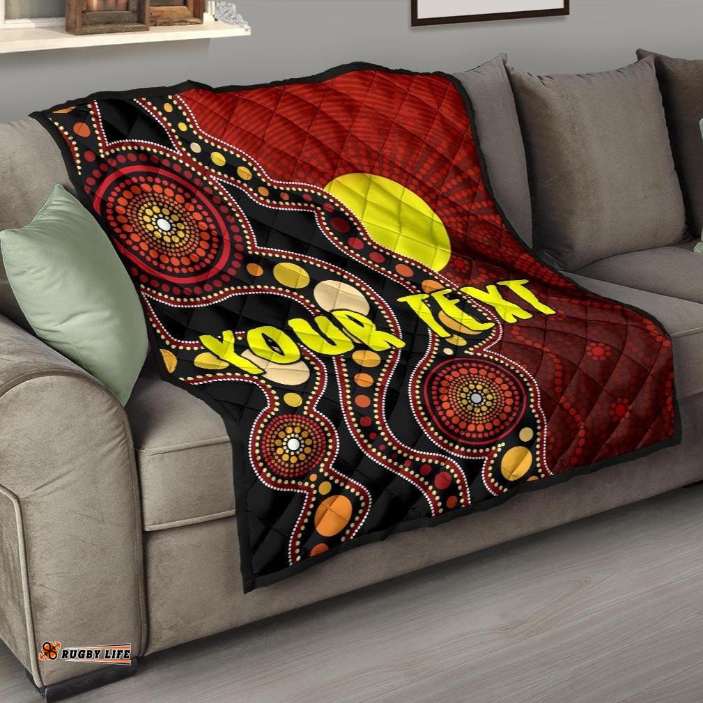 custom premium quilt australia aboriginal lives matter flag