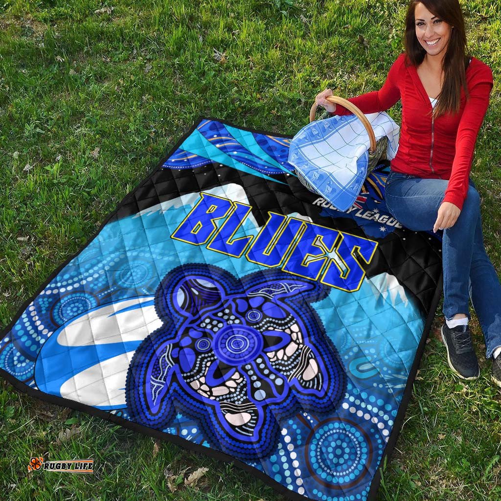 blues rugby quilt blues rugby league turtle and mountain aboriginal culture quilt