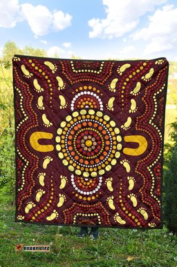 aboriginal premium quilt indigenous circle footprint
