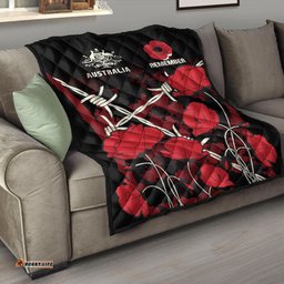 anzac premium quilt anzac with remembrance poppy flower