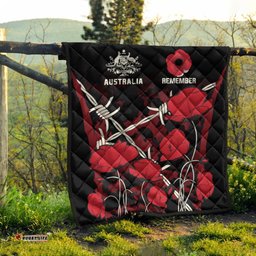 anzac premium quilt anzac with remembrance poppy flower