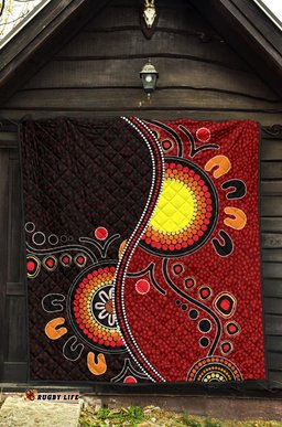 aboriginal premium quilt australia flag dot painting art