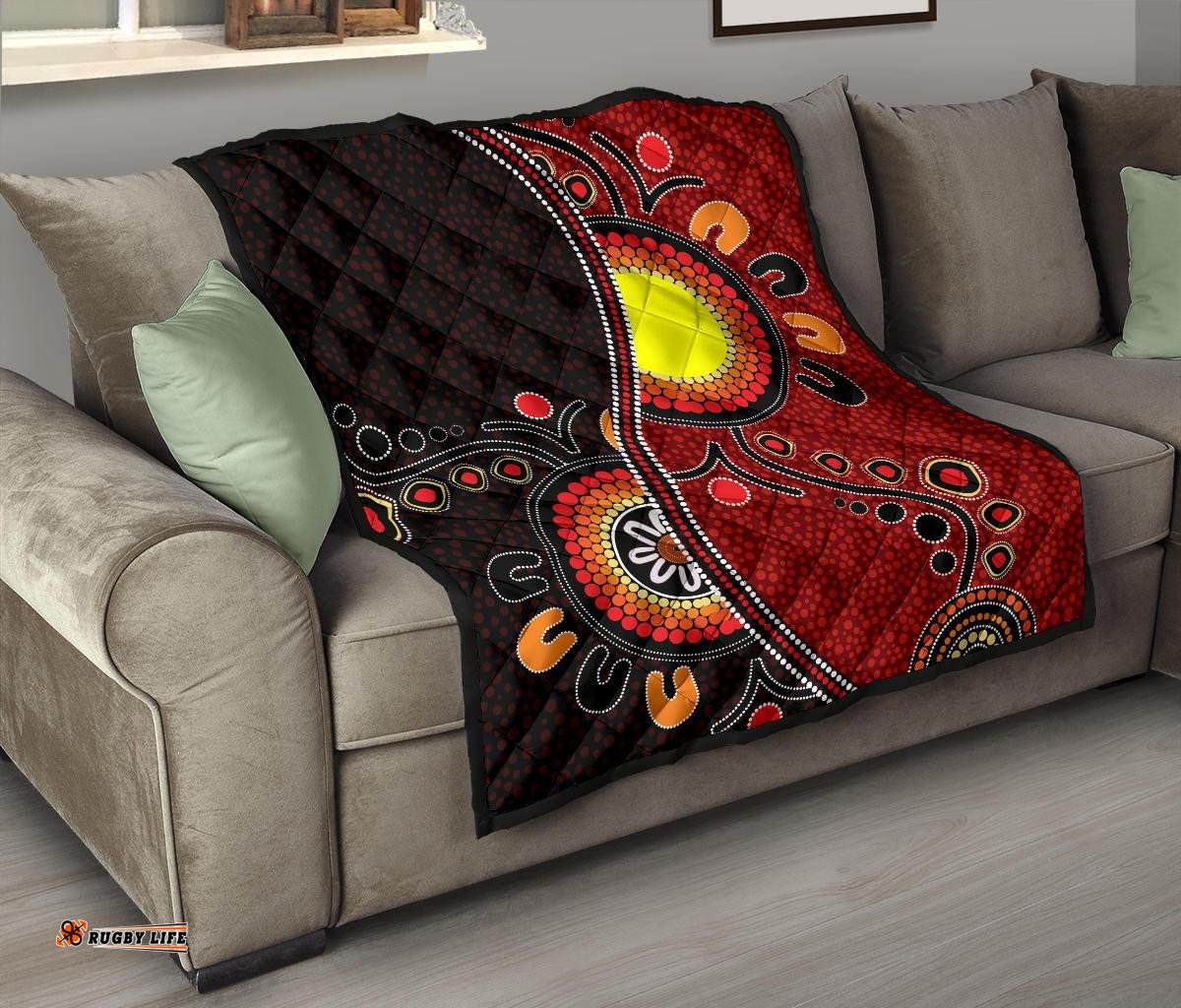 aboriginal premium quilt australia flag dot painting art