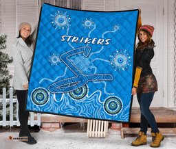 adelaide strikers premium quilt indigenous blue energy