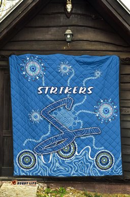 adelaide strikers premium quilt indigenous blue energy
