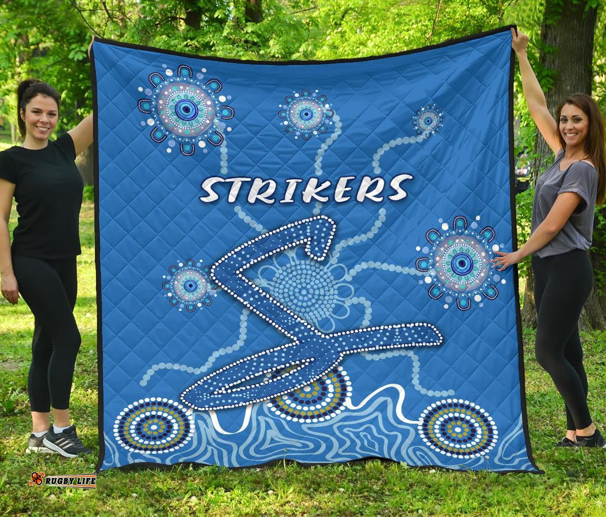 adelaide strikers premium quilt indigenous blue energy