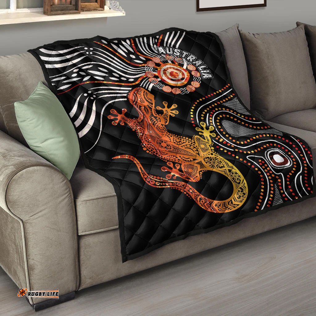 aboriginal premium quilt lizard sunshine
