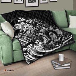 aboriginal premium quilt torres strait islands in wave black