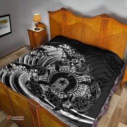aboriginal premium quilt torres strait islands in wave black