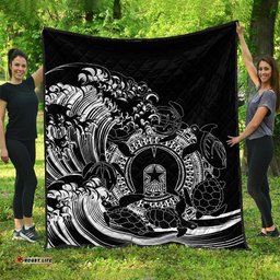 aboriginal premium quilt torres strait islands in wave black