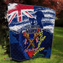 australia and new zealand anzac day quilt lest we forget silver fern with golden wattle