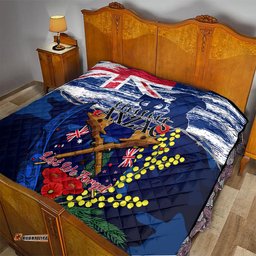australia and new zealand anzac day quilt lest we forget silver fern with golden wattle