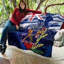 australia and new zealand anzac day quilt lest we forget silver fern with golden wattle