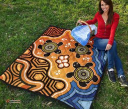 aboriginal premium quilt indigenous art patterns ver04