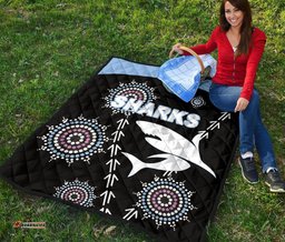 cronulla premium quilt sharks simple indigenous black