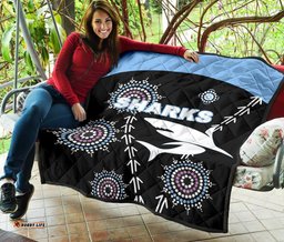 cronulla premium quilt sharks simple indigenous black