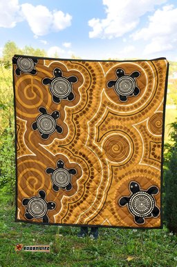 aboriginal premium quilt indigenous turtle gold version