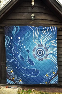 aboriginal premium quilt indigenous ocean fishing