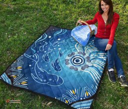 aboriginal premium quilt indigenous ocean fishing