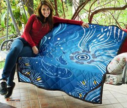 aboriginal premium quilt indigenous ocean fishing