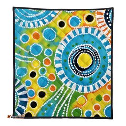 Australia Aboriginal Quilt - Beautiful Abstract Pastel Quilt