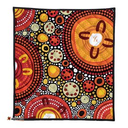 Australia Aboriginal Quilt - Colorful Dot Art Inspired By Aboriginal Culture Quilt