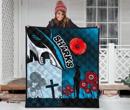 sharks premium quilt cronulla anzac day