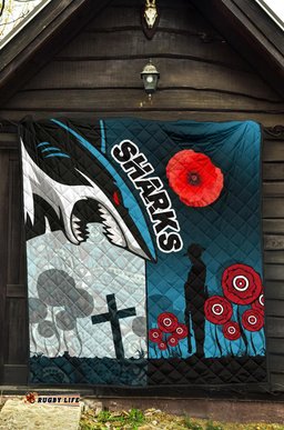 sharks premium quilt cronulla anzac day